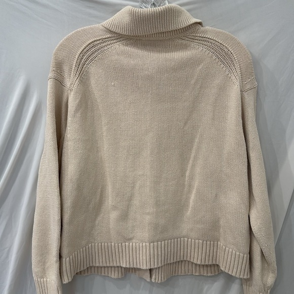 Everlane cream collar 2 pocket cardigan sweater flawed size medium - Picture 7 of 7
